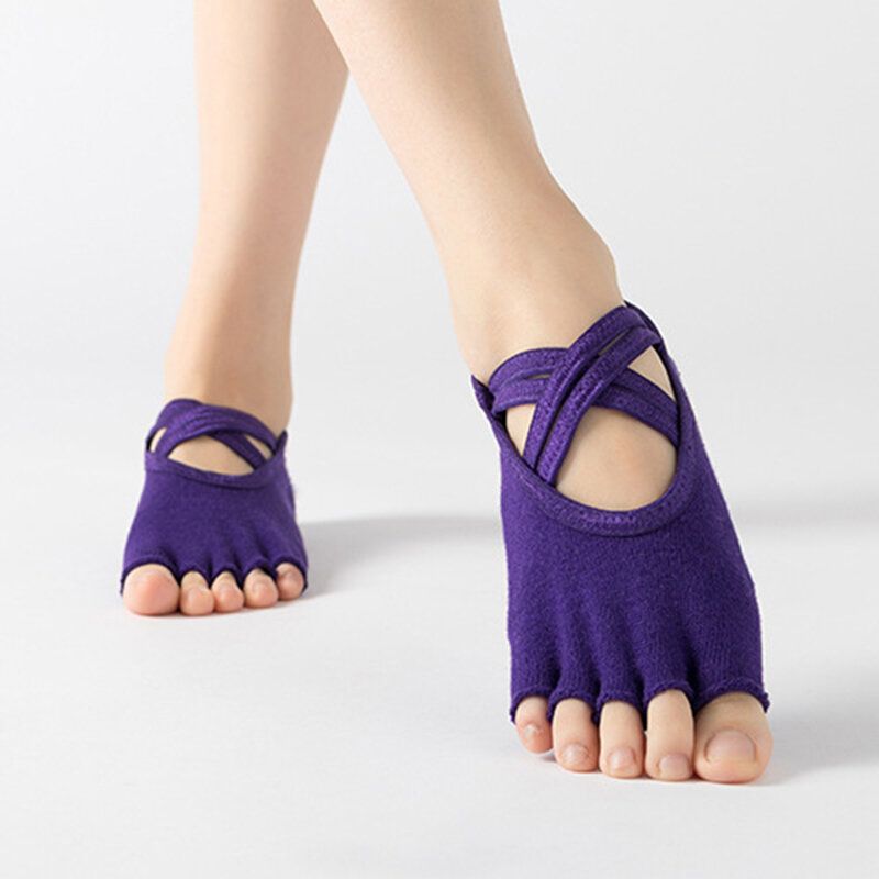 Frottee-yoga-socken Für Damen Fünf-finger-socken