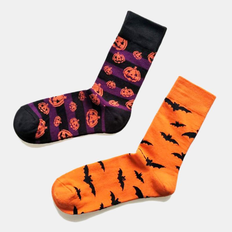 Halloween-paar-socken Baumwoll-kürbis-schlauchsocken