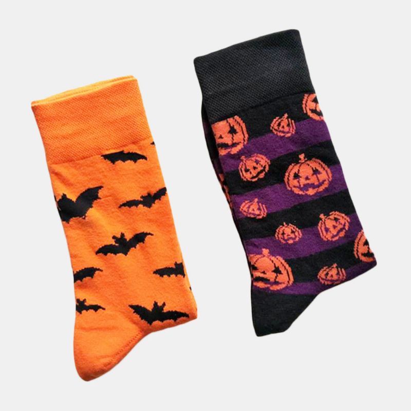 Halloween-paar-socken Baumwoll-kürbis-schlauchsocken