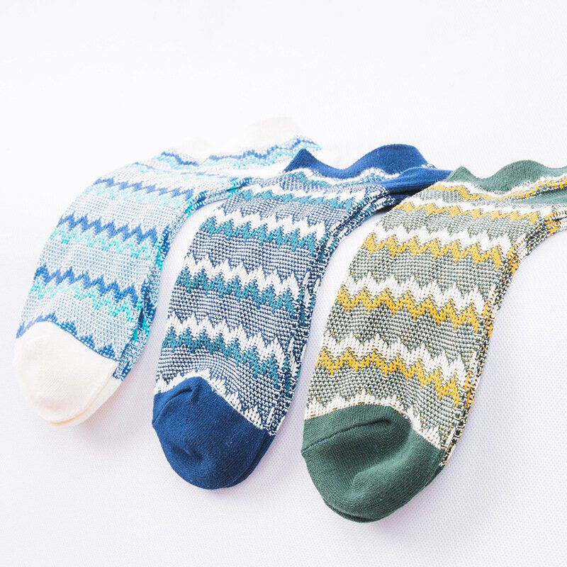 Herrensocken Aus Baumwolle Im Vintage-look No-show-socken Im Ethno-stil