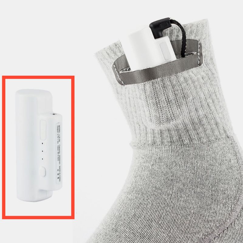 Männer Baumwolle Schnellheizung Usb-aufladung Hält Warm Winter Outdoor Fußwärmer Beheizte Schlauchsocken