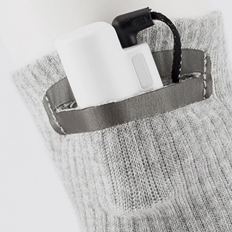 Männer Baumwolle Schnellheizung Usb-aufladung Hält Warm Winter Outdoor Fußwärmer Beheizte Schlauchsocken