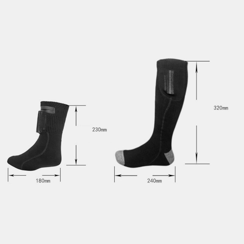 Männer Baumwolle Schnellheizung Usb-aufladung Hält Warm Winter Outdoor Fußwärmer Beheizte Schlauchsocken