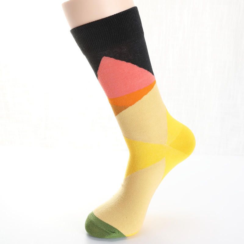 Männer Taube Tulpen Vögel Und Blumen Illustration Modesocken