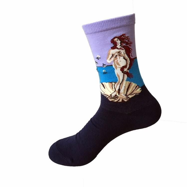 Mehrfarbige Malmuster-kunstsocken Aus Baumwolle