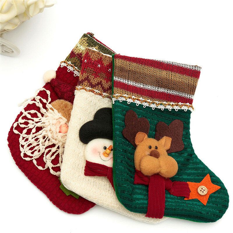 Unisex Baumwoll-jacquard-weihnachtsmann-schneemann-elch-wintersocken