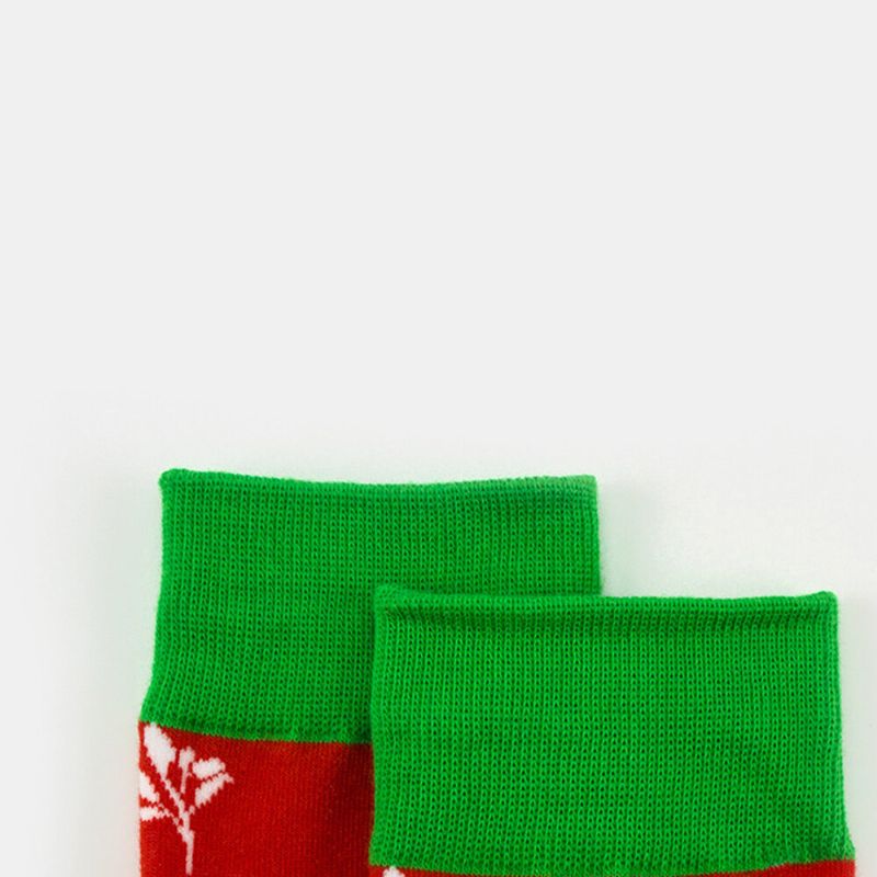 Unisex-baumwollpersönlichkeit Festlicher Weihnachtsbaum Schneeflockenmuster Paarsocken Schlauchsocken