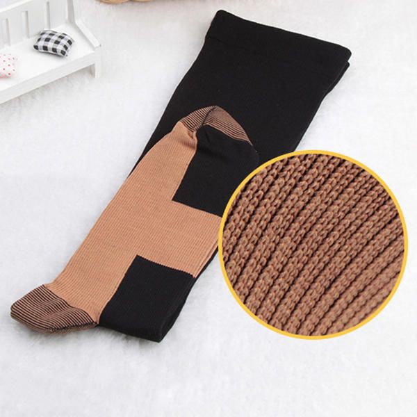 Unisex Elastische Sportsocken Atmungsaktive Kompressionssocken Laufende Druckschlauchsocken Knöchelstütze