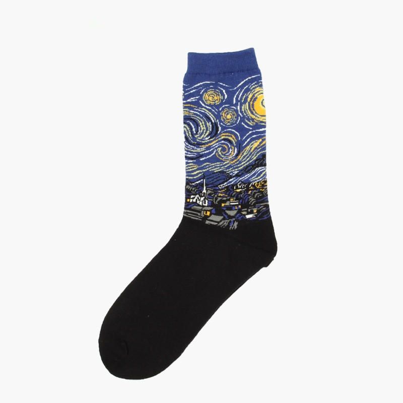 Unisex-mona-lisa-ölgemälde-baumwollschlauchsocken