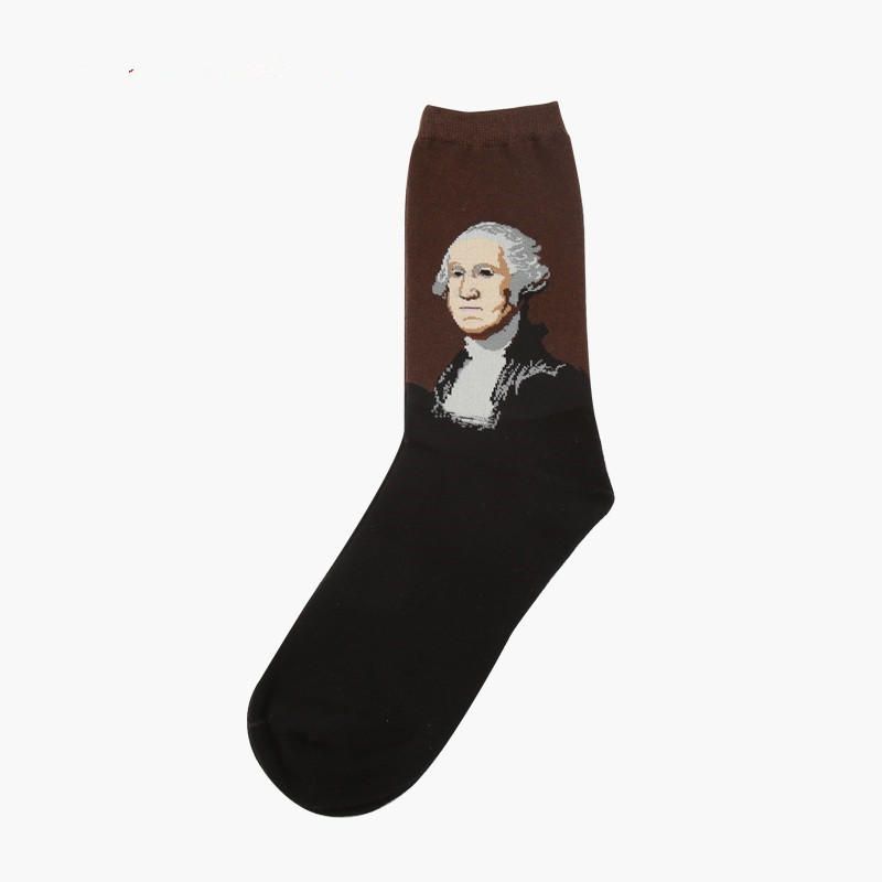 Unisex-mona-lisa-ölgemälde-baumwollschlauchsocken