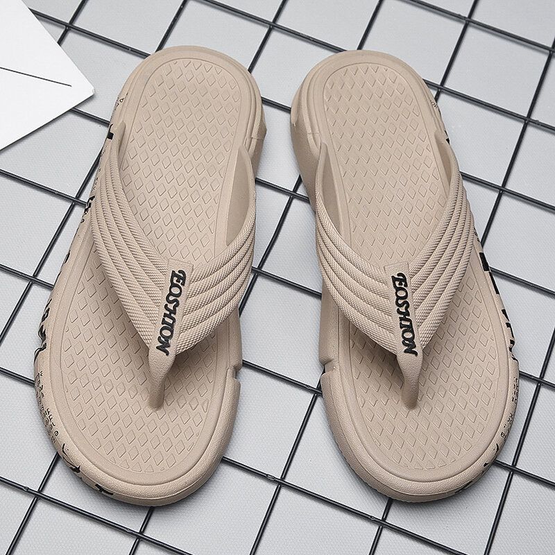 Atmungsaktive Leichte Weiche Sohlen-flip-flops Für Herren Lässige Hausschuhe