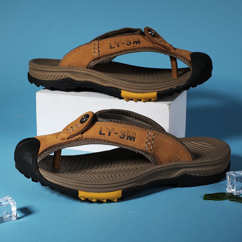 Atmungsaktive Rutschfeste Mikrofaser-flip-flops Mit Clips Für Herren Lässige Strandhausschuhe