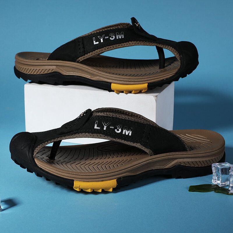 Atmungsaktive Rutschfeste Mikrofaser-flip-flops Mit Clips Für Herren Lässige Strandhausschuhe