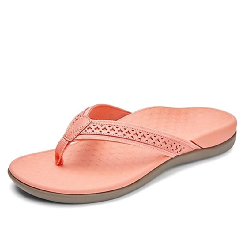 Flache Hohle Geschnitzte Dekoration Für Damen Im Sommer Flip-flops Hausschuhe