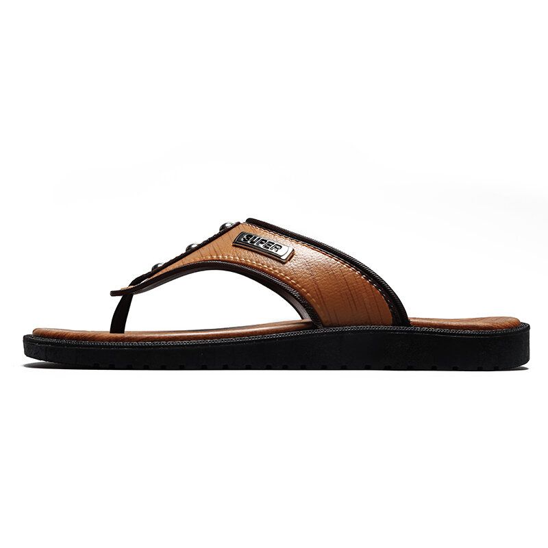 Herren Pu-hausschuhe Atmungsaktive Leichte Freizeit-strand-flip-flops