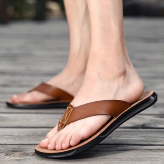 Männer Mikrofaser Weiche Sohle Rutschfeste Bequeme Solide Flip-flops