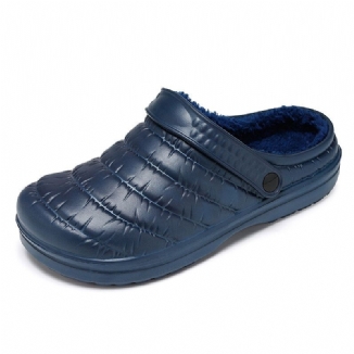 Wasserdichte Stoffplüsch-warm Gefütterte Bequeme Slip-on-hausschuhe Für Herren