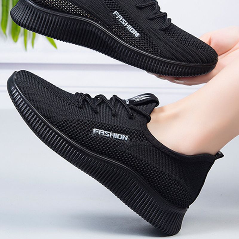 Atmungsaktive Damen-schnürschuhe Leichte Lässige Sportschuhe