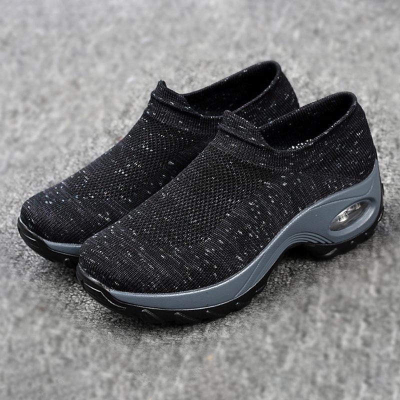 Atmungsaktive Gepolsterte Walking-sneaker Aus Mesh Für Damen