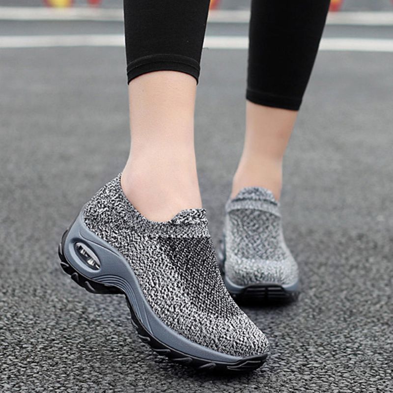 Atmungsaktive Gepolsterte Walking-sneaker Aus Mesh Für Damen