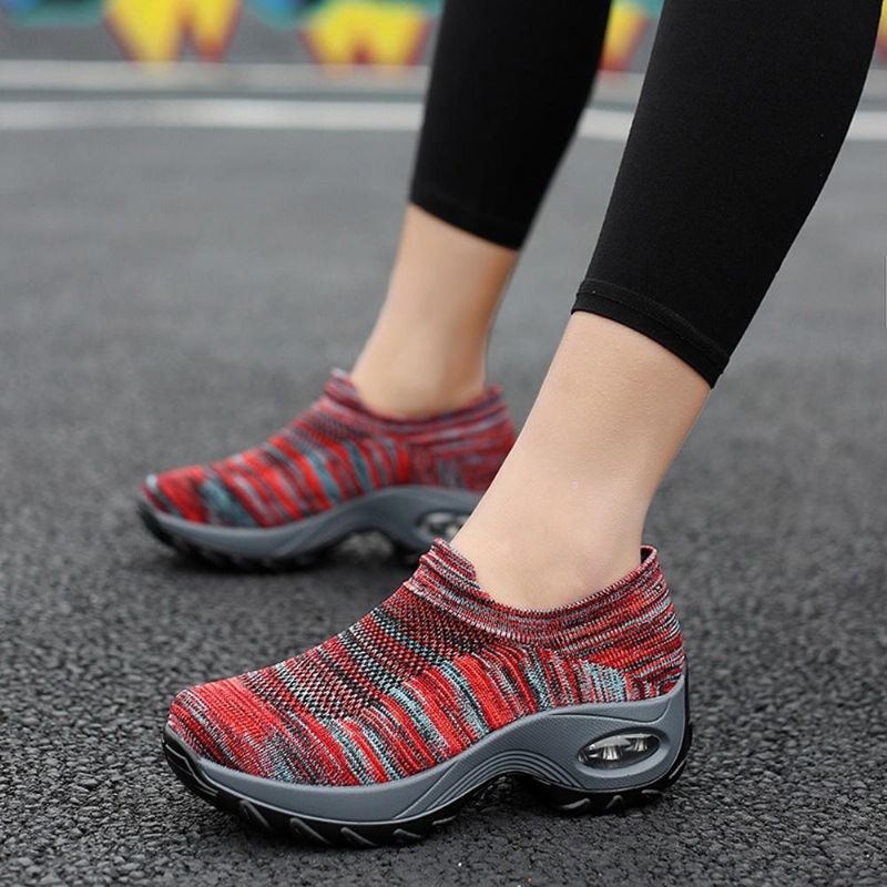 Atmungsaktive Gepolsterte Walking-sneaker Aus Mesh Für Damen