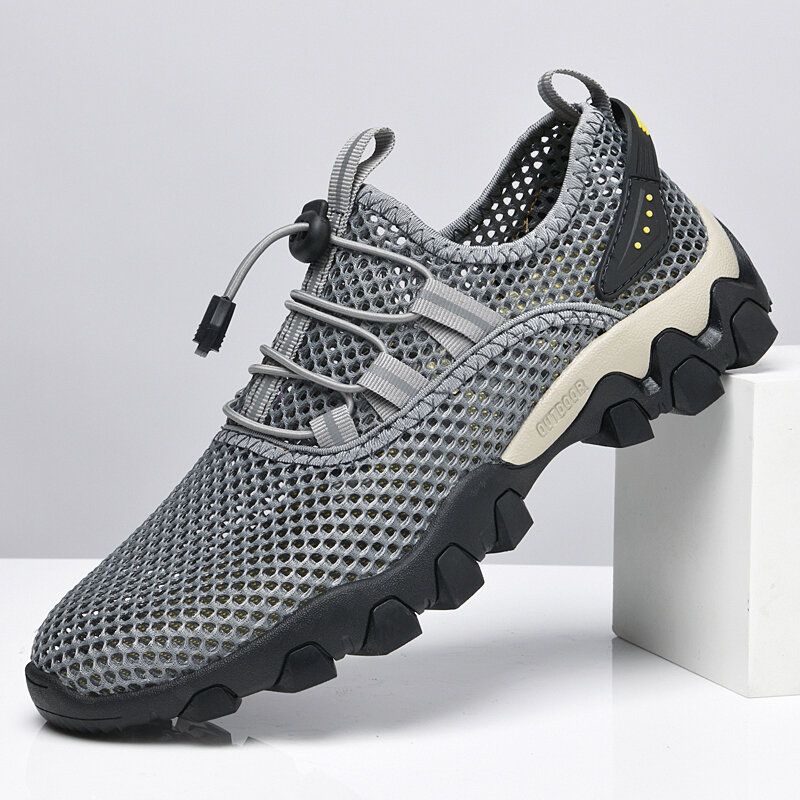 Atmungsaktive Mesh-gummibänder Für Herren Zum Schnüren Für Outdoor-fitness-freizeitturnschuhe