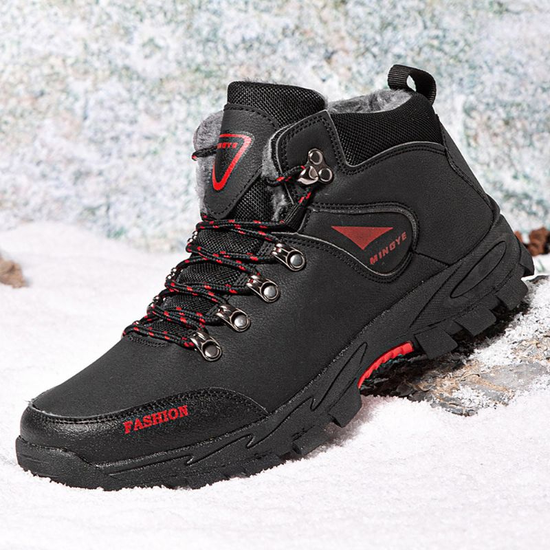 Atmungsaktive Rutschfeste Verschleißfeste Herren-herbst-winter-plus-outdoor-sport-wanderschuhe Aus Samt