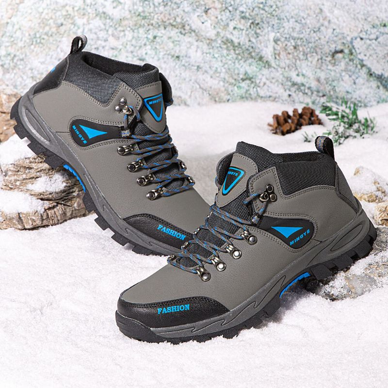 Atmungsaktive Rutschfeste Verschleißfeste Herren-herbst-winter-plus-outdoor-sport-wanderschuhe Aus Samt