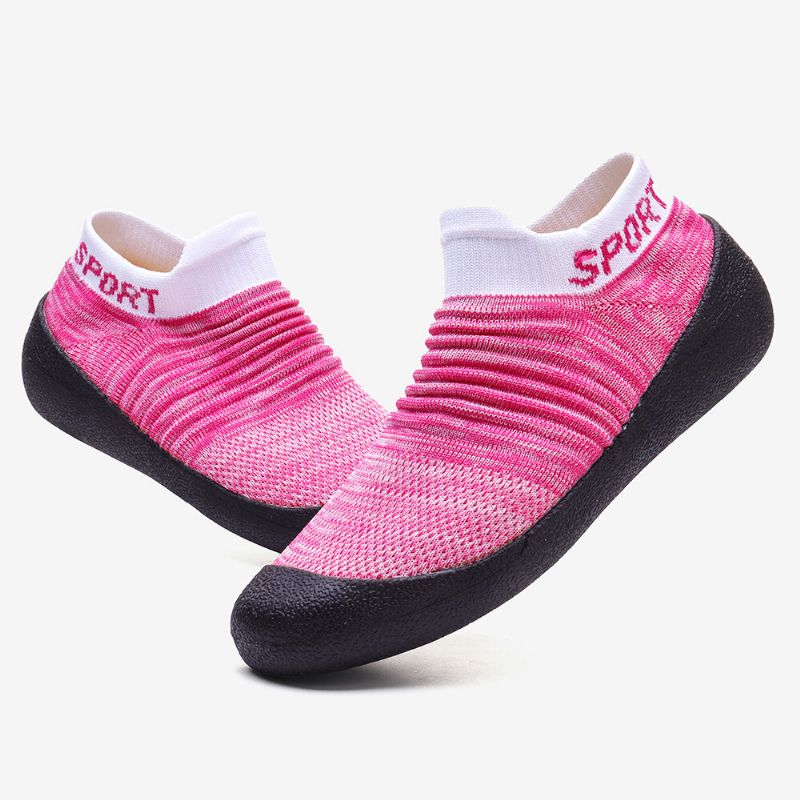 Atmungsaktive Sportschuhe Mit Weicher Sohle Und Leichtem Slip-on Für Damen In Übergröße