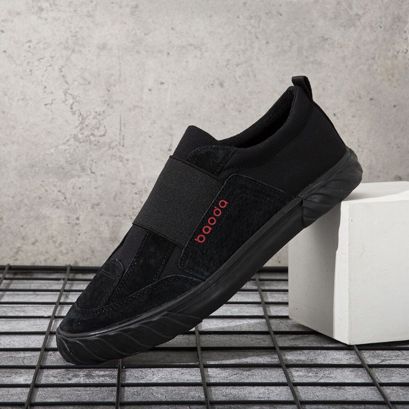 Atmungsaktive Weiche Sohle Aus Leinen Für Herren Bequemer Slip-on Kurze Reine Farbe Lässige Pumps