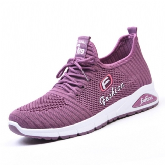 Atmungsaktiver Tragbarer Sport-casual-sneaker Für Frauen Mit Buchstabenmuster