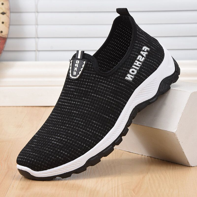 Atmungsaktiver Weicher Boden Leichte Slip-on-bequeme Lässige Sportschuhe Für Herren