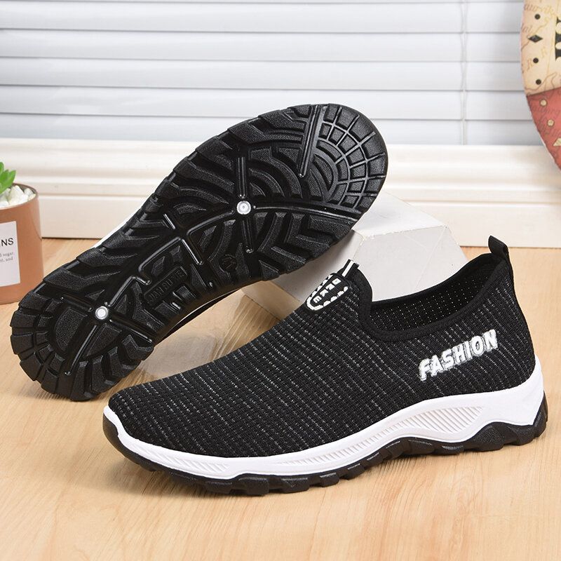 Atmungsaktiver Weicher Boden Leichte Slip-on-bequeme Lässige Sportschuhe Für Herren