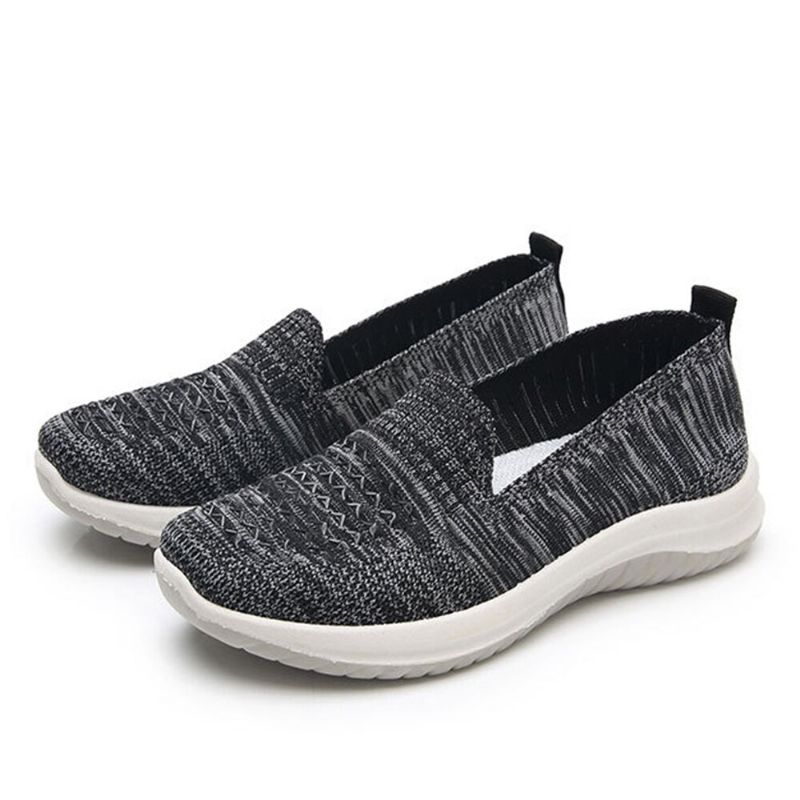 Damen-mesh-slip-on-sportschuhe Mit Weicher Sohle Und Lässigen Flachen Schuhen