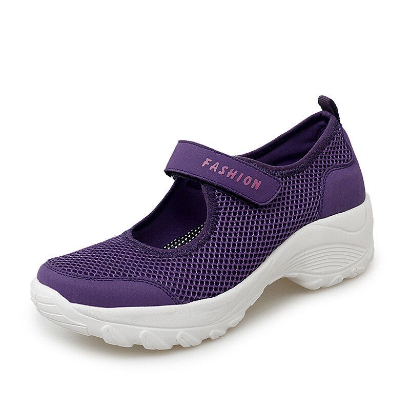 Große Atmungsaktive Mesh-plattform-outdoor-sportschuhe Für Damen