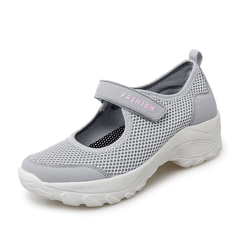 Große Atmungsaktive Mesh-plattform-outdoor-sportschuhe Für Damen