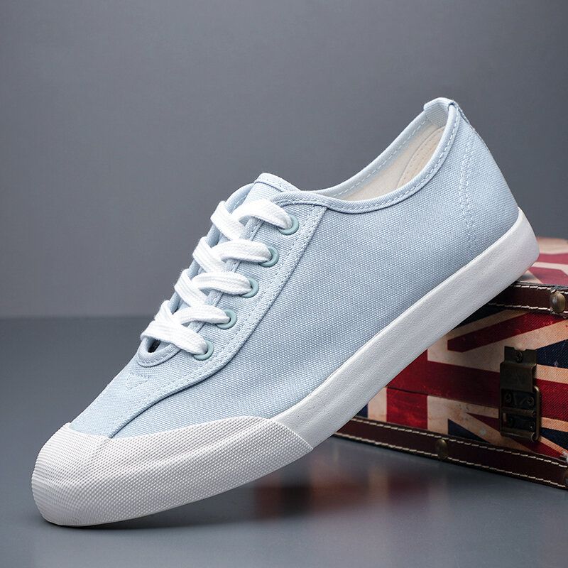 Herren Canvas Atmungsaktive Weiche Sohle Bequeme Kurze Reine Farbe Lässige Pumps