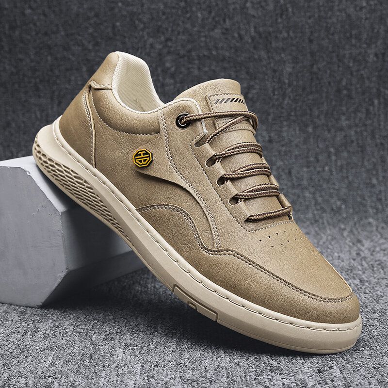 Herren-mikrofaser-leder Atmungsaktiv Weiche Sohle Rutschfeste Frühlings-low-top-sportschuhe