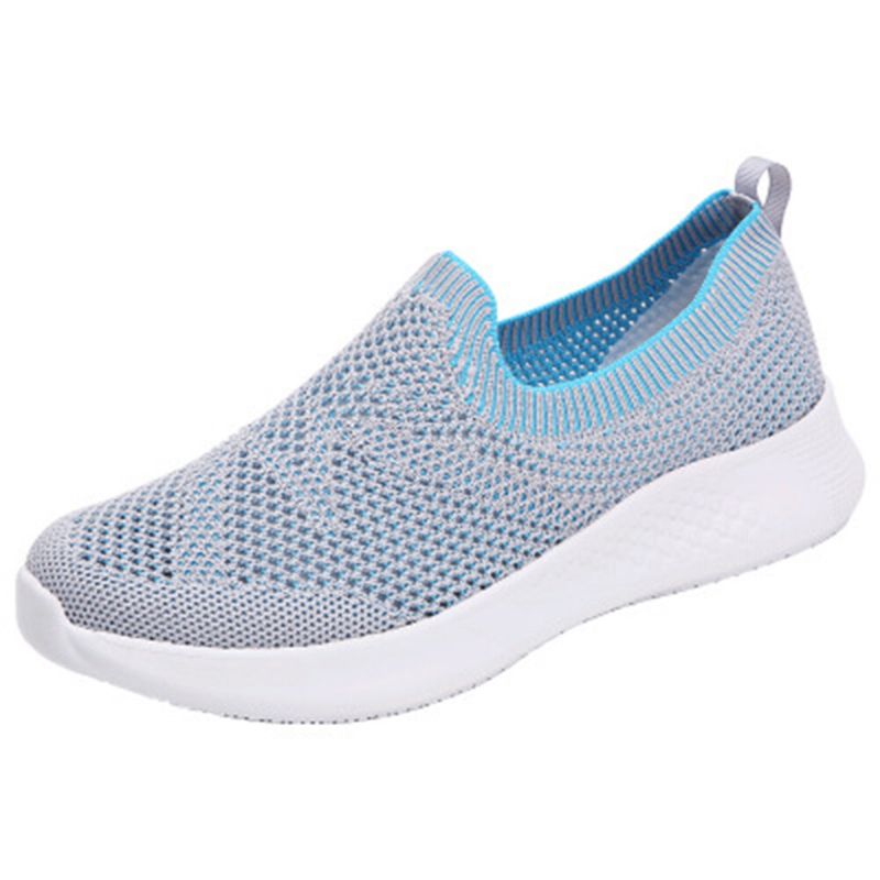 Lässige Atmungsaktive Rutschfeste Slip-on-sneaker Aus Mesh-stoff Für Damen