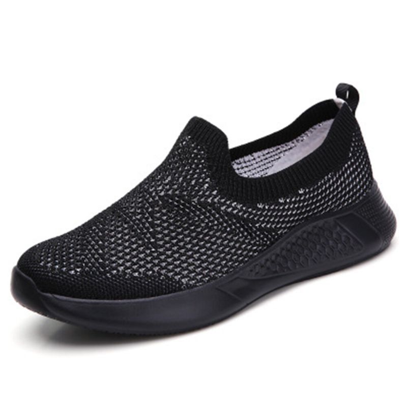 Lässige Atmungsaktive Rutschfeste Slip-on-sneaker Aus Mesh-stoff Für Damen