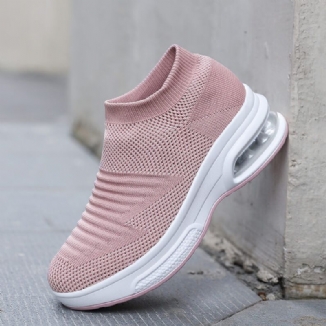 Lässige Bequeme Gestreifte Gestrickte Sport-laufschuhe Für Damen