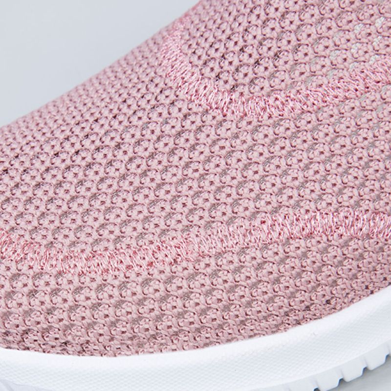 Leichte Freizeitschuhe Zum Hineinschlüpfen Mit Mesh-muster Für Damen