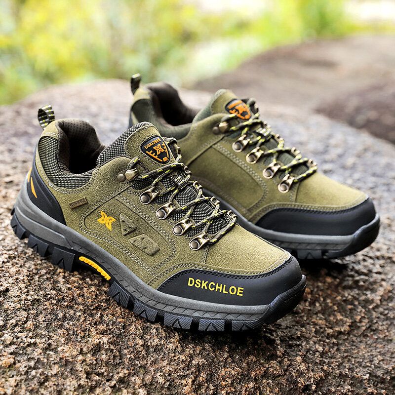 Männer Atmungsaktives Wildleder Weiche Sohle Rutschfeste Sport Casual Outdoor Wanderschuhe