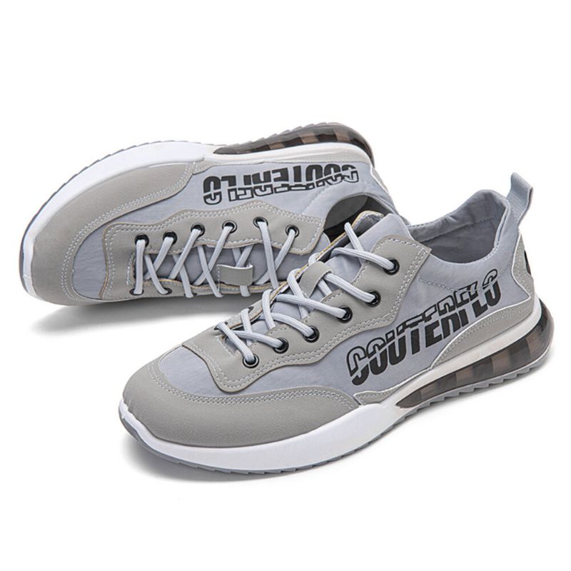 Männer Kurze Rutschfeste Letter Printing Patchwork Soft Sole Casual Sneakers