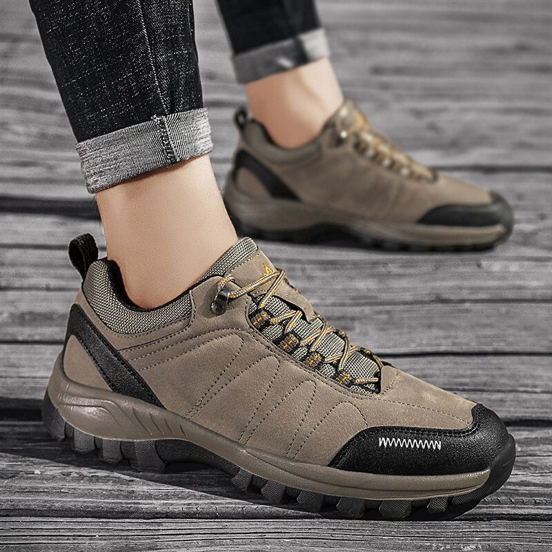 Rutschfeste Outdoor-wanderschuhe Aus Leder Für Herren