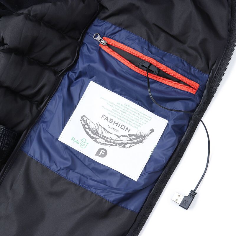 Herren Usb Elektrisch Beheizte Weste Winterheizung Thermojacke Mäntel Heizung