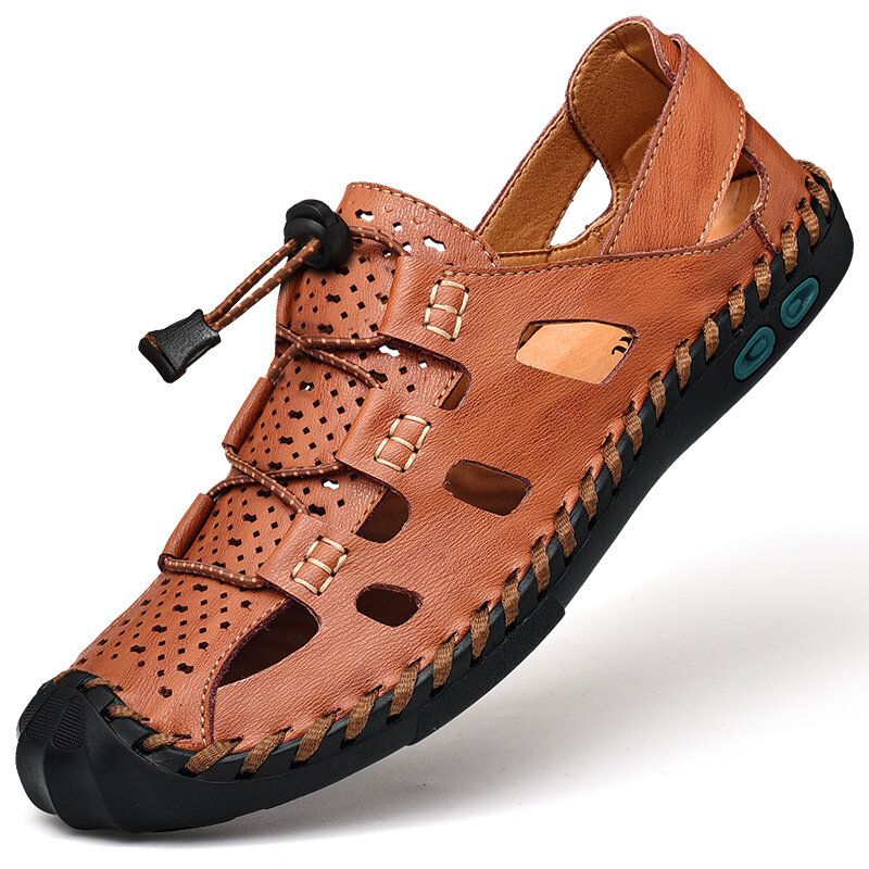 Atmungsaktive Herren-sandalen Mit Elastischem Band