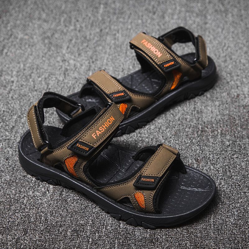 Atmungsaktive Rutschfeste Herren-mikrofaser-sandalen Mit Offener Bequemer Unterseite