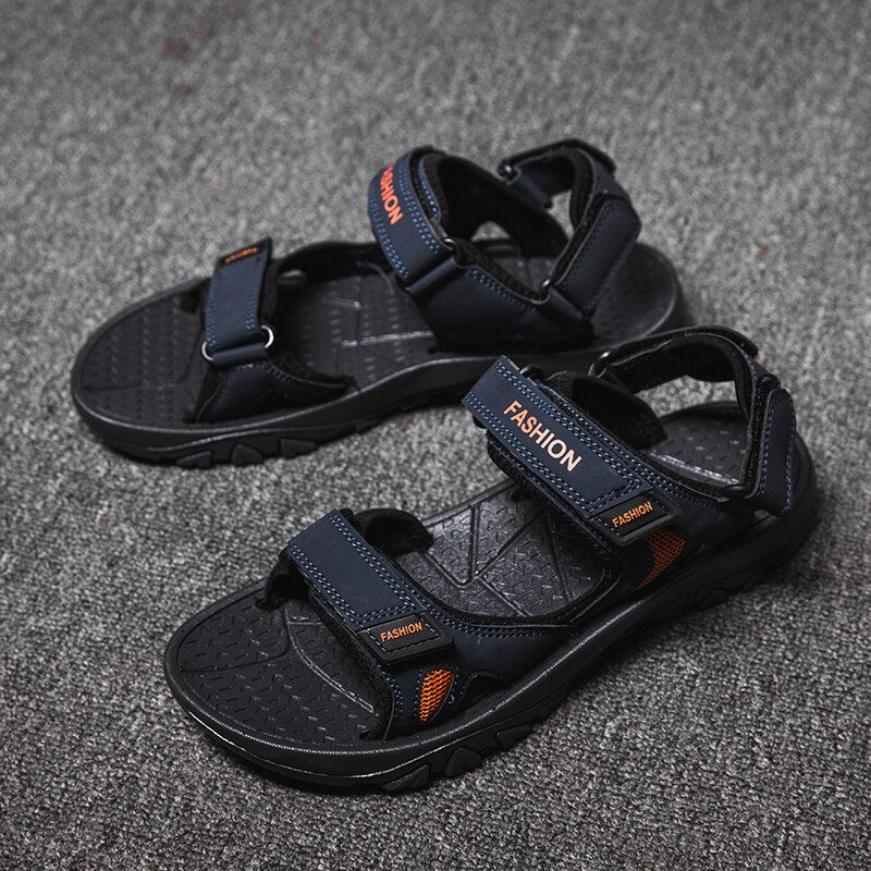 Atmungsaktive Rutschfeste Herren-mikrofaser-sandalen Mit Offener Bequemer Unterseite