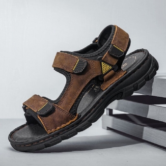 Atmungsaktive Rutschfeste Herren-sandalen Aus Rindsleder